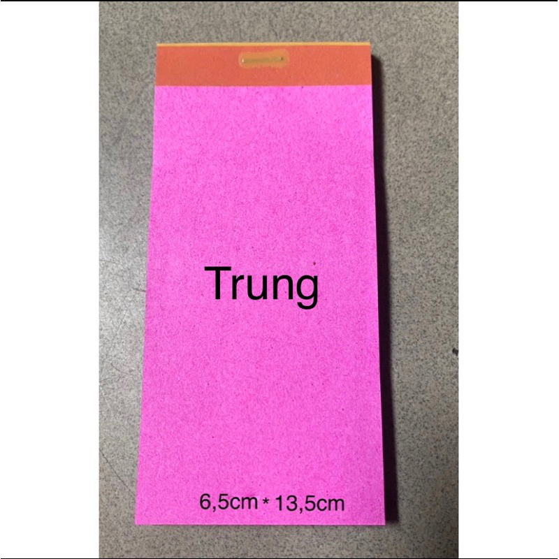 Sổ cùi xé trung 6,5*13,5 (lốc 10quyển)