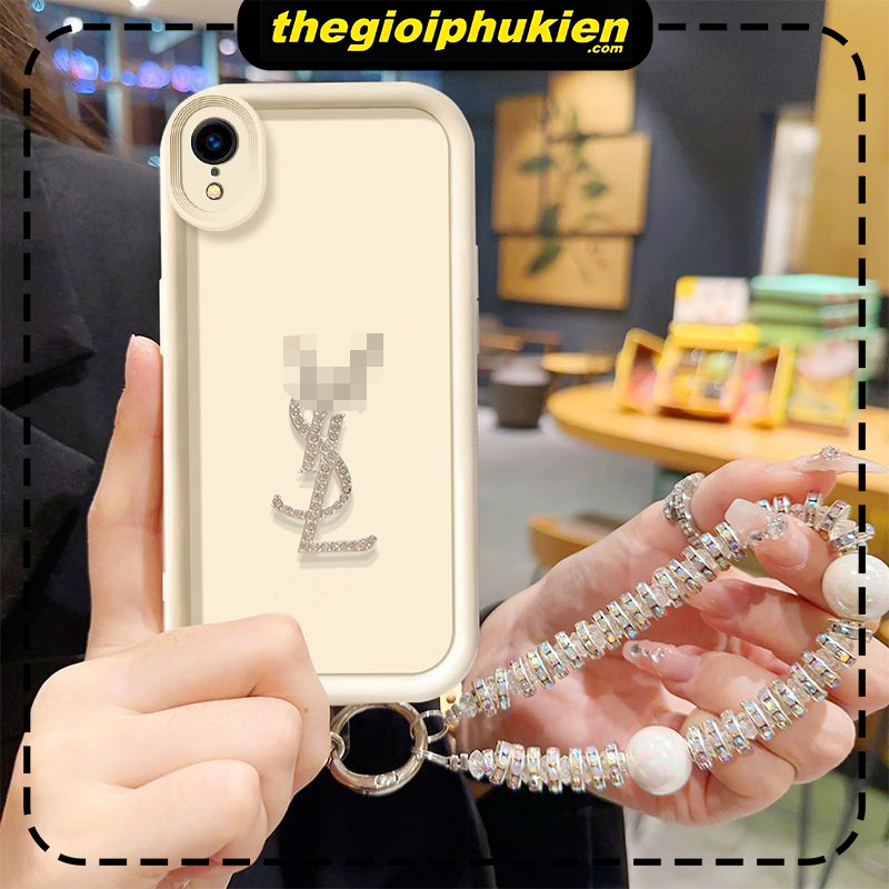Ốp lưng iphone viền cao chống sốc Chữ S.L đính đá dành cho ip 6/7/8/plus/x/xr/xs/11/12/13/14/15/pro max - xx2177