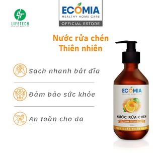 Nước rửa chén Ecomia sạch nhanh, an toàn với nguyên liệu hữu cơ thiên nhiên 300ml 500ml