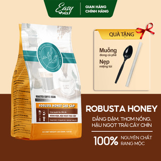 Cà phê robusta honey nguyên chất rang mộc đắng đậm hậu ngọt cafe pha phin pha máy cold brew 250g