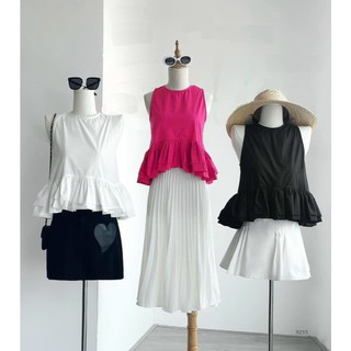 Áo Kiểu Cổ Cao Sát Nách Xoè Tà Áo Xinh Xắn Shop Tiến Linh