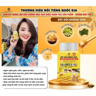 Dầu gội - Bột Gội Nhộng ong - Giúp giảm rụng tóc - Hỗ trợ điều trị nấm da đầu - Hàng chính hãng