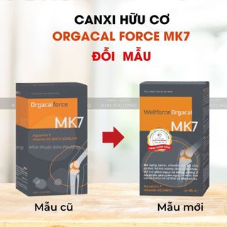 Canxi hữu cơ Orgacal forte Mk7-Aquamin F, ngừa loãng xương , hỗ trợ phát triển chiều cao Medimap lọ 45 viên Orgacalforte