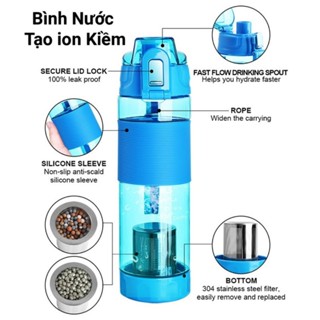Bạn Quan Tâm Đến Sức Khỏe Bình Nước Tạo ion Kiềm FDA Mỹ 650ml 8,5- 10 PH Bổ Sung Khoáng Chất NatiLite (tặng túi đá kiềm)