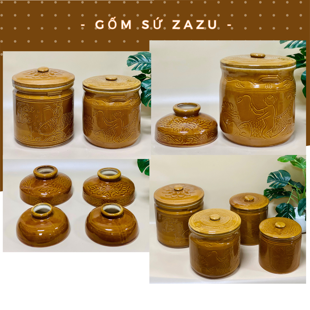 Vại Sành Muối Dưa Cà, Hũ Đựng Gạo Bát Tràng Cao Cấp của Gốm Sứ ZAZU