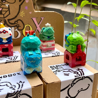 [Ở đây buôn Ếch] Blind Box - Ếch gỗ hộp mù