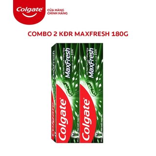  Bộ 2 kem đánh răng hơi thở thơm mát và làm trắng răng Colgate Maxfresh Bamboo Charcoal 180g