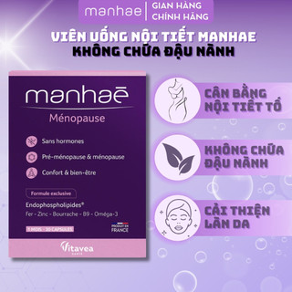 Viên uống bổ sung nội tiết tố Manhea Ménopause điều hòa kinh nguyệt tăng cường sinh lý nữ làm đẹp da