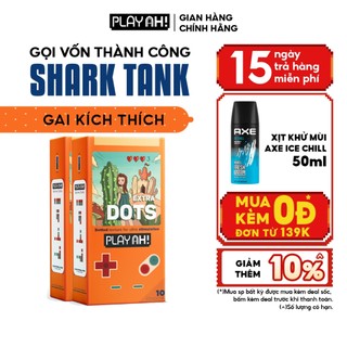 Combo 2 hộp/3 hộp Bao cao su PlayAh Extra Dots Thêm Gai Hộp 10 nhiều gai nhiều gel tăng cực khoái