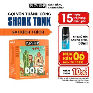 Bao Cao Su PlayAh Extra Dots Thêm Gai Hộp 3/10 52mm