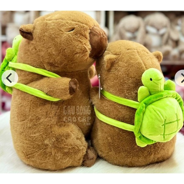 GẤU BÔNG CAPYBARA ĐEO BALO RÙA