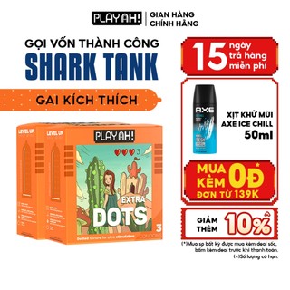 Combo 2 hộp/3 hộp Bao Cao Su PlayAh Extra Dots Thêm Gai Hộp 3 size 52mm