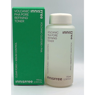 (Mẫu mới 2023) Nước cân bằng tro núi lửa Innisfee PHA Pore Volcanic Refining Toner 2X 170ml