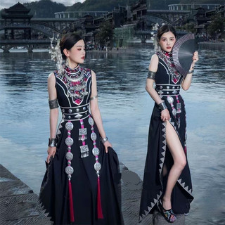 [Mẫu mới]  Trang phục Dân Tộc Miêu Cương, Trang Phục Du Lịch