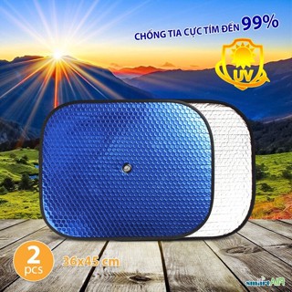 Tấm che nắng cửa kính ô tô dạng miếng chắn nắng kính lái kính sau xe hơi cao cấp phủ bạc hình tròn