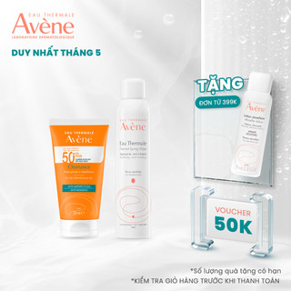 Bộ đôi xịt khoáng AVÈNE THERMAL SPRING WATER 300ML và Sữa chống nắng quang phổ rộng cho da dầu mụn AVÈNE CLEANANCE P