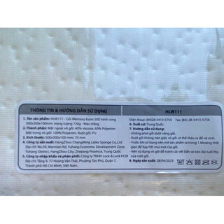 [LOCK&LOCK GỐI MEMORY FOAM 50D HÌNH CONG LOCK&LOCK - HLW111