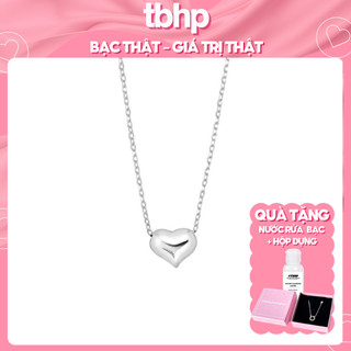 Dây chuyền bạc nữ trái tim phồng TBHP HEART 925 Silver Necklace Mã TSJD02