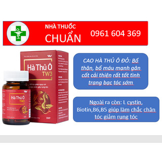 Hà thủ ô TW3 : chống rụng tóc, hỗ trợ mọc tóc, ngừa bạc tóc