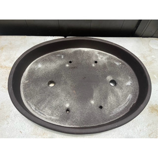  Chậu cây ovan mini bonsai gốm bát tràng màu nâu 1 size   28x 20x4cm  