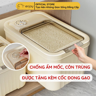 [THANH LÝ] pass thùng đựng gạo UFORU 5kg 10kg chống ẩm mối mọt côn trùng thùng đựng hạt cho mèo