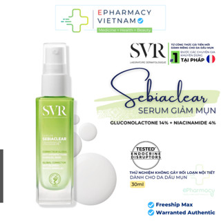 Serum SVR Sebiaclear Giảm Mụn, Thông Thoáng Lỗ Chân Lông Cho Da Dầu Mụn Nhạy Cảm 30ml