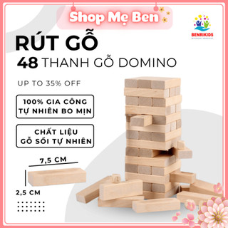 Trò chơi rút gỗ 48 thanh , bộ đồ chơi rút gỗ tăng khả năng sáng tạo và tư duy cho bé mới