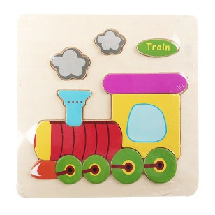 Đồ Chơi Tranh Ghép Gỗ 3D 2D Hình Phương Tiện Giao Thông (Ngẫu Nhiên)