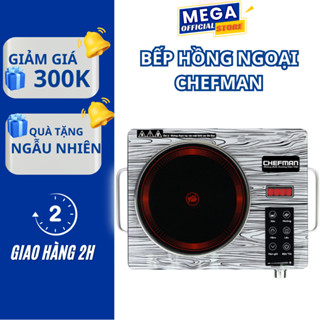 Bếp Hồng Ngoại CHEFMAN - Bếp Không Kén Nồi Với Mặt Kính Cường Lực Siêu Bền - Công Suất Lớn 2200W | Bảo Hành 12 Tháng
