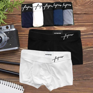Quần Sịp Đùi Nam chữ kí 4 màu, Quần Boxer nam cao cấp thun lạnh lịch lãm co dãn 4 chiều T12