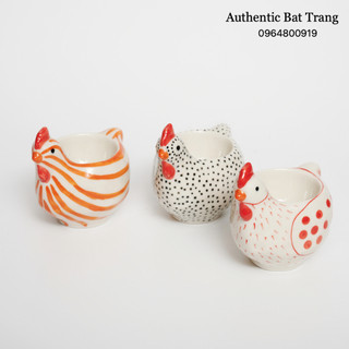 Gà đựng trứng gốm sứ Oanh Gia Authentic Bat Trang, Gà gốm sứ dùng decor trang trí sang trọng