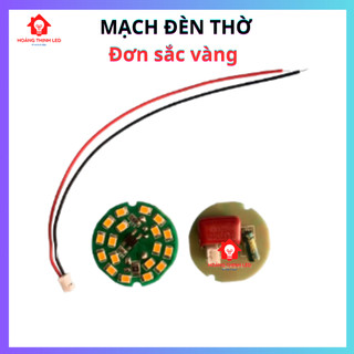 Mạch led đèn thờ pha lê, mạch led đơn sắc màu vàng- 18 led dùng cho tất cả đèn thờ pha lê, thủy tinh