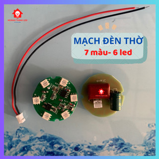 Bo mạch led đèn thờ đổi màu- mạch 7 màu - 6 led - mạch led đổi màu, bóng đèn ban thờ tự động đổi màu