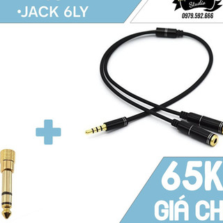 [Combo Tiện Lợi] Dây Chia Tai Nghe Và 1 Jack 3.5 ra 6 Ly - kết nối thiết bị phát nhạc với tại nghe - hàng chuẩn