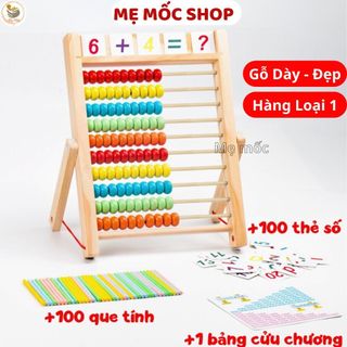  Đồ Chơi Trí Tuệ Bảng Tính Thông Minh Memocshop Tặng Kèm 100 Thẻ Số Và 100 Que Tính Nhiều Màu Cho Bé 