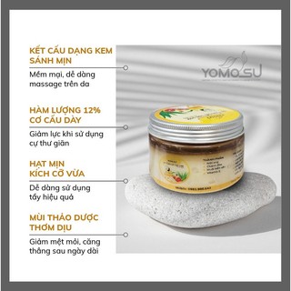 Tẩy Da Chết Body Hương Chanh kết hợp Mật Ong Giúp Body Sáng Mịn Giảm Mụn Lưng YOMOSU 100g