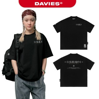 Áo thun nam nữ tay lỡ form rộng màu đen DAVIES Basic ELI Tee| D31-T9