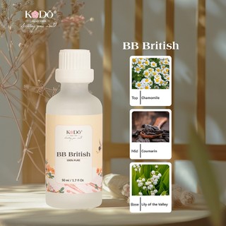 Tinh Dầu Nước Hoa KODO BB British Hoa Cúc Trắng, Lily Làm Thơm Phòng, Không Gian, Quần Áo - Classic - Chai 10/50/100ml