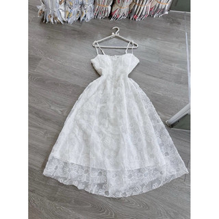 ĐẦM MAXI REN HOA TRÒN 2S