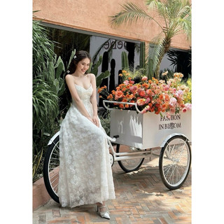 ĐẦM MAXI REN HOA TRÒN 2S