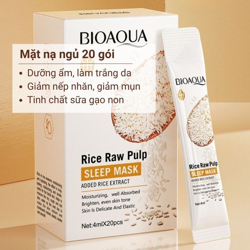 bộ chăm sóc da mặt nữ 6 món chính hãng Bioaqua combo dưỡng da mặt tinh chất Gạo combo skincare Bi204