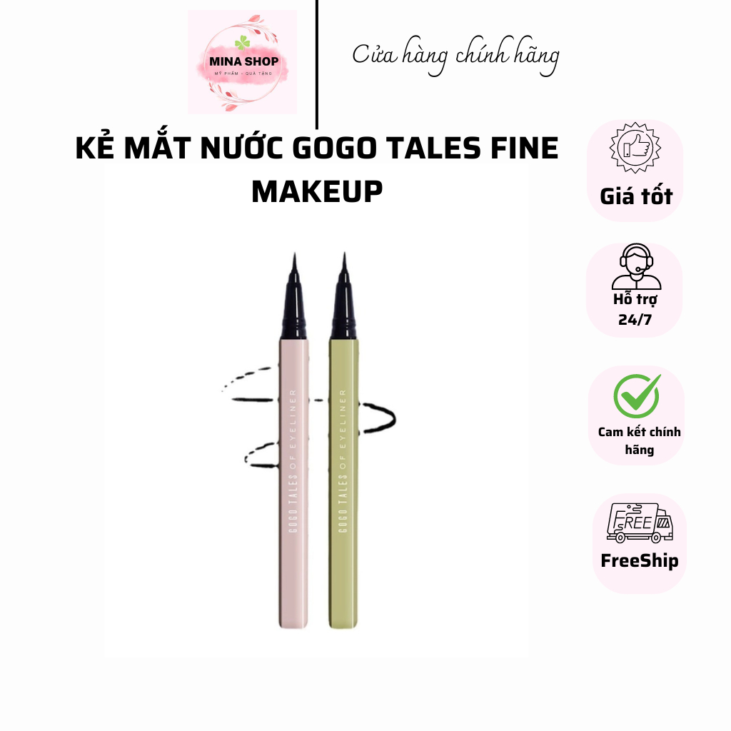 Bút Kẻ Mắt Không Trôi Gogo Tales Fine Make Up Eyeliner