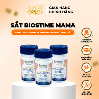 Sắt Biostime MaMa Biotic Plus Premium Woman's Iron Bổ Sung Sắt, Vitamin Hỗ Trợ Sức Khỏe Bà Bầu, Ngừa Thiếu Máu