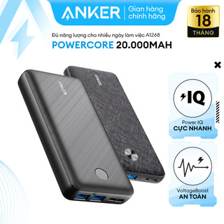 [CỔNG USB-C CHỈ SẠC VÀO CHO PIN] Pin sạc dự phòng ANKER PowerCore (Metro) Essential 20000mAh - A1268