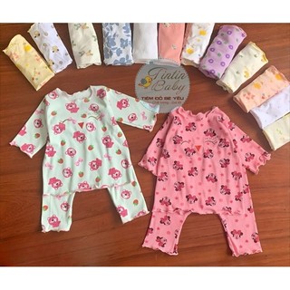 (chọn mẫu) Bộ thun dài tay bé gái 4-10kg/hotga