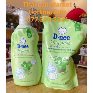 Nước rửa bình sữa dnee organic thái lan chính hãng - nước rửa bình dnee 500ml/600ml thái lan market