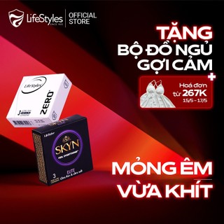 Combo bao cao su LifeStyles Zero 3 bao + 1 hộp bao cao su Lifestyles Skyn Elite Nonlatex 3 bao