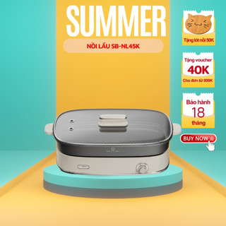 Nồi lẩu bear sb-nl45k 4,5l, nồi lẩu đa năng dung tích 4,5l tiện dụng - công ty cp bear việt nam