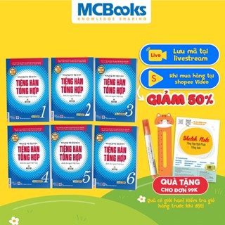 Sách - Combo Tiếng Hàn Tổng Hợp Dành Cho Người Việt Nam Trình Độ Sơ Cấp Tập 1-6 - Giáo Trình kèm Sách Bài Tập