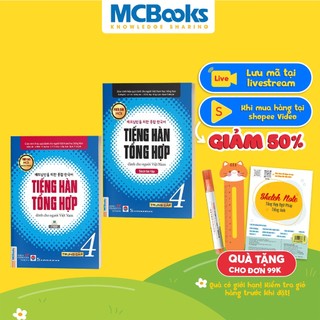Sách - Combo Tiếng Hàn Tổng Hợp Dành Cho Người Việt Nam Trung Cấp 4 ( Giáo trình + Sách Bài Tập) - Kèm App Online